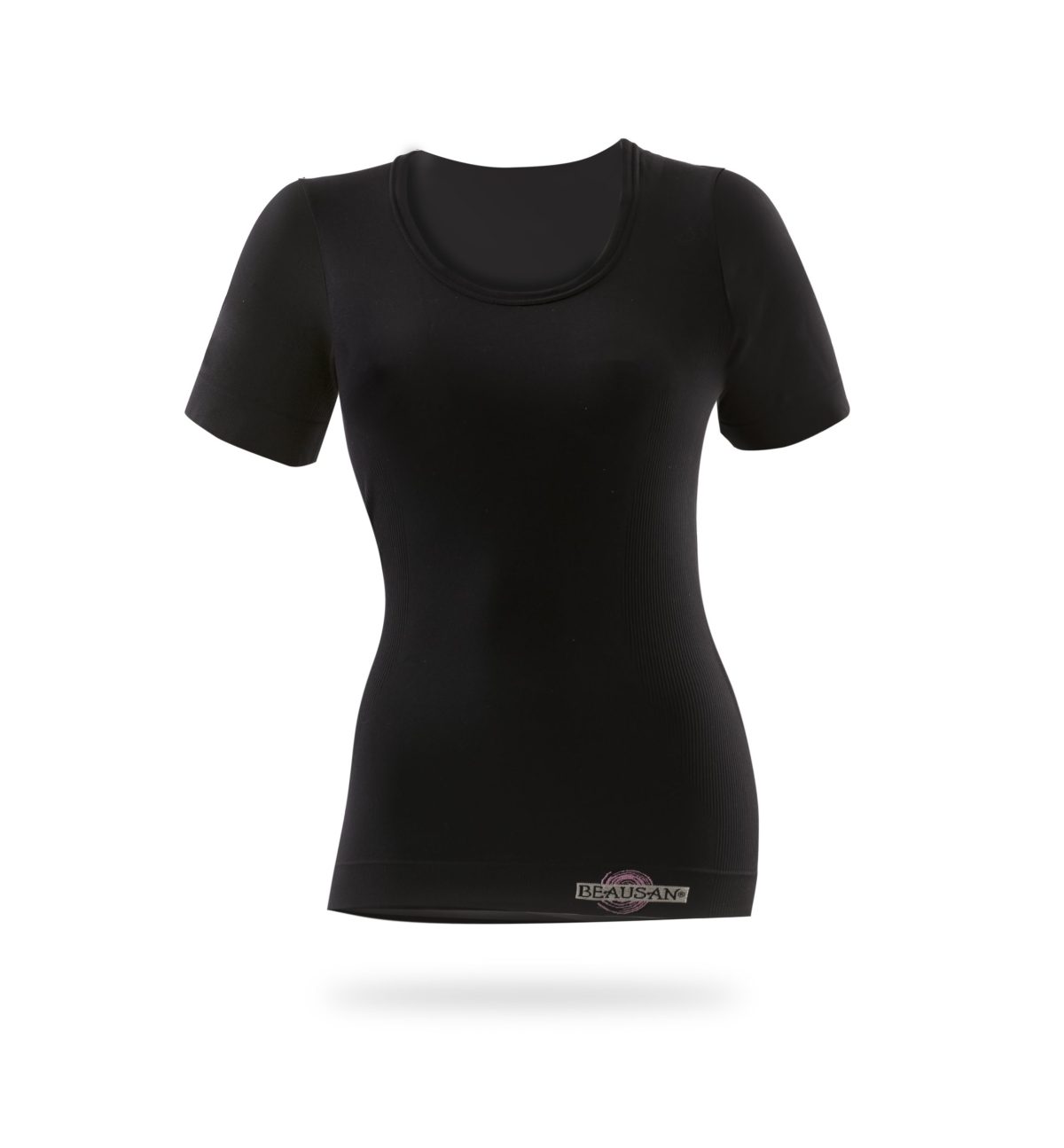 T-Shirt Donna mezza manica, girocollo amplio con microfibra FIR ed elastan